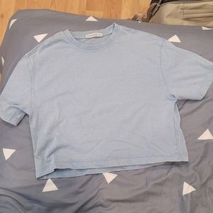 stradivarius oversized cropped tshirt